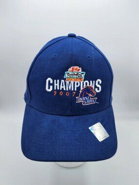 Boise State BSU Hat Cap Adult Blue Adjustable Nissun Tostitos Fiesta Bowl 2007